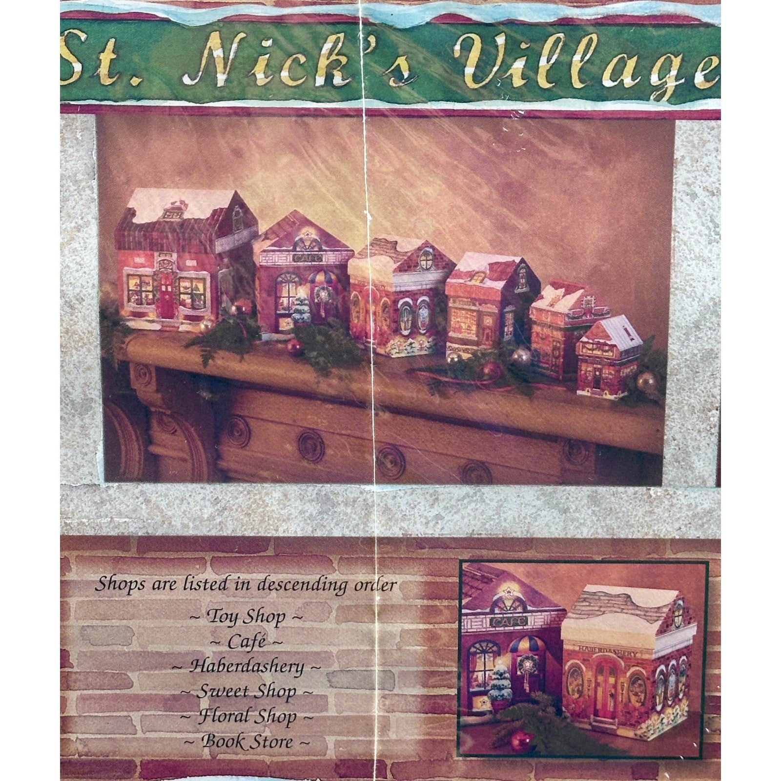 St. Nick's Village Nested Boxes Toy Shop Christmas Village Decor 6-Piece by Barrington Studios Limited