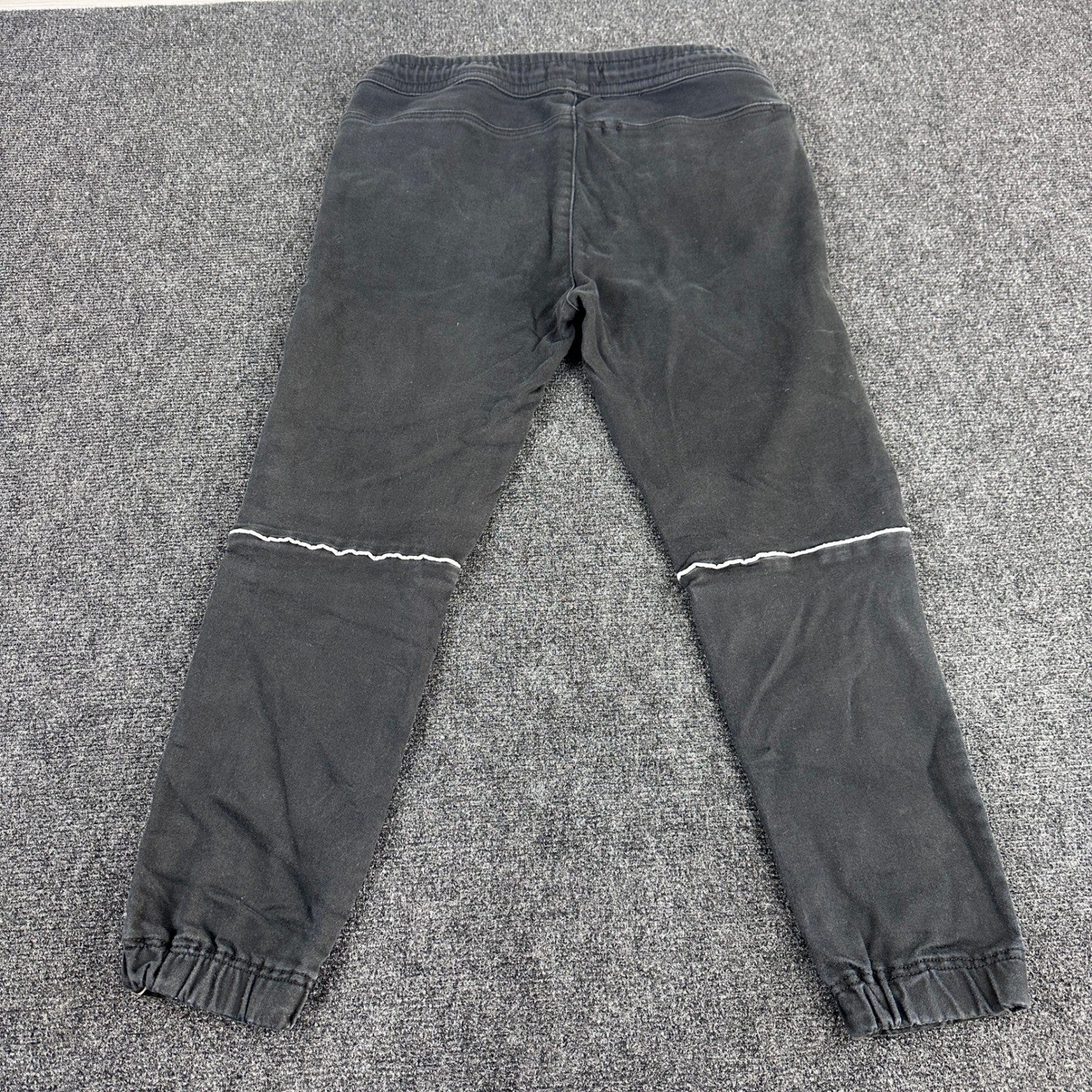 Zara Man Black Tapered Joggers Side Piping Drawstring Waist Mens Size L MEX 32 by Zara