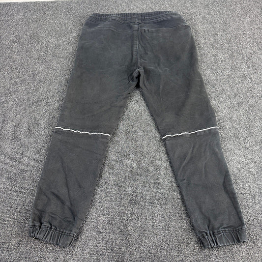 Zara Man Black Tapered Joggers Side Piping Drawstring Waist Mens Size L MEX 32 by Zara