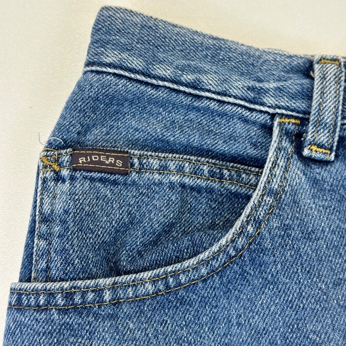 Riders by Lee Vintage Denim Shorts Medium Wash High Rise 18W M Distressed by Riders by Lee