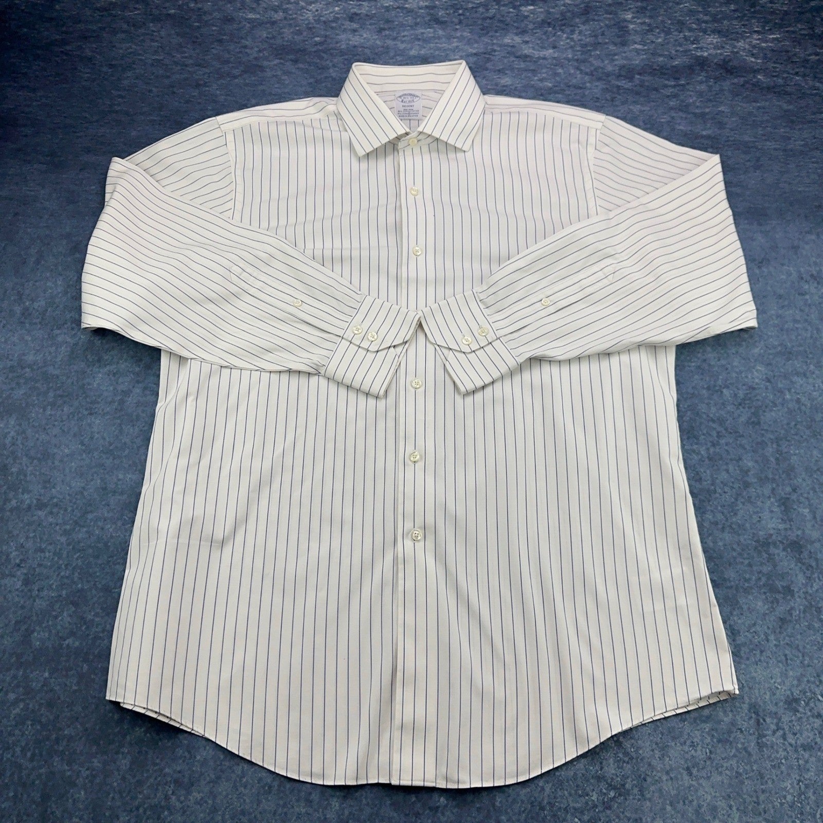 Brooks Brothers Regent Fit Striped Supima Cotton Non-Iron Dress Shirt 16.5 33 by Brooks Brothers