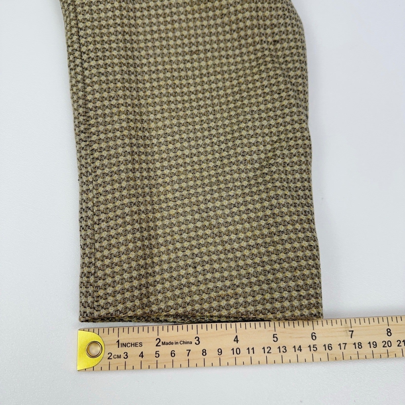 Manci by Mancillas Mens Vintage Micro Check Blazer Sport Coat Brown Tan 42R by Manci by Mancillas