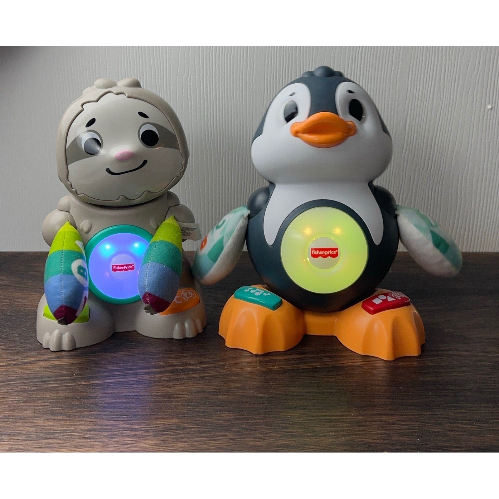 Fisher-Price Linkimals Penguin and Sloth Musical Learning Toys Set Tested and Works by Fisher-Price