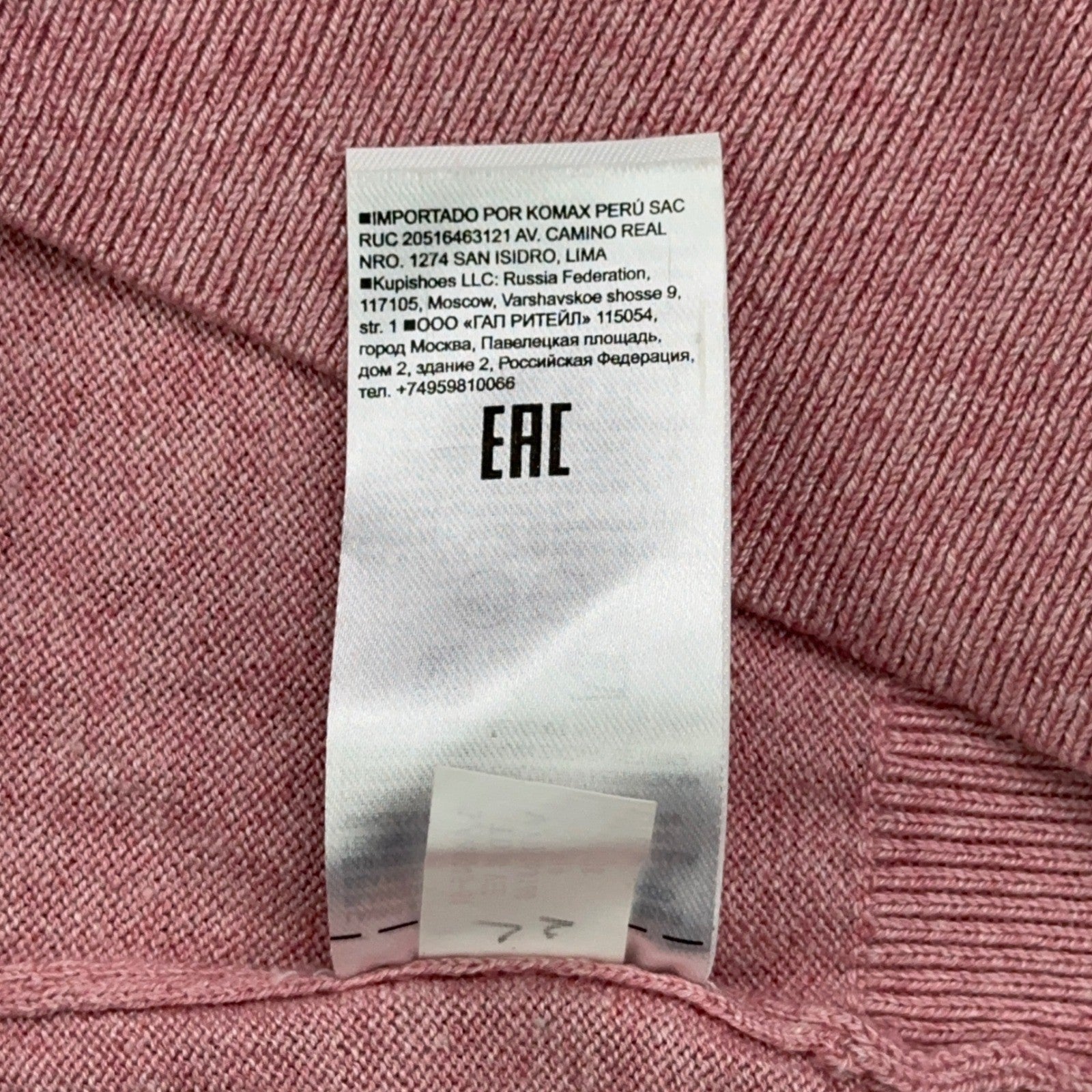 Banana Republic Mens XL Salmon Pink Silk Cotton Cashmere V-Neck Sweater by Banana Republic