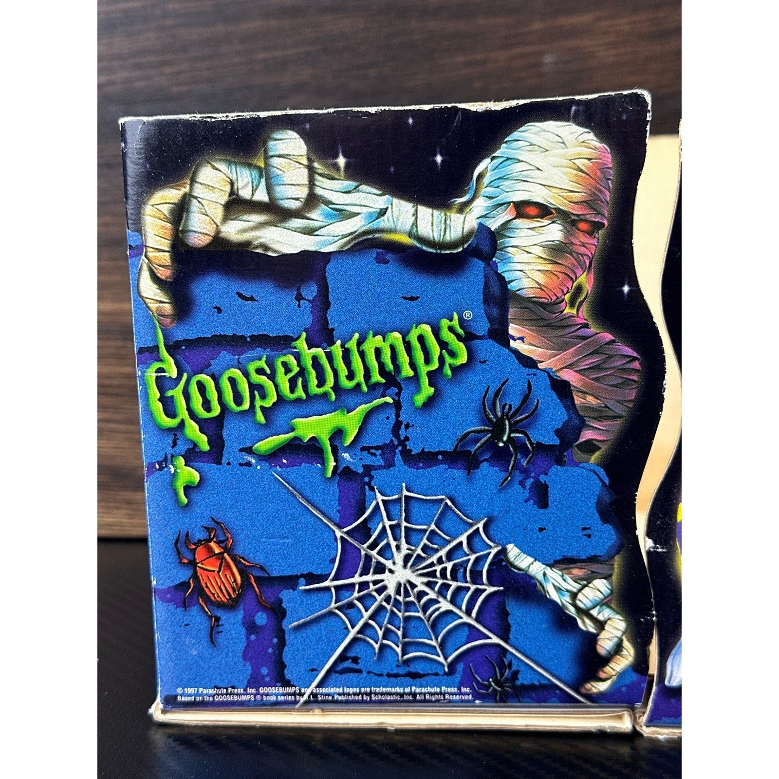 Vintage 1997 Goosebumps Cardboard Bookends Slappy Mummy RL Stine Scholastic 90s by Scholastic