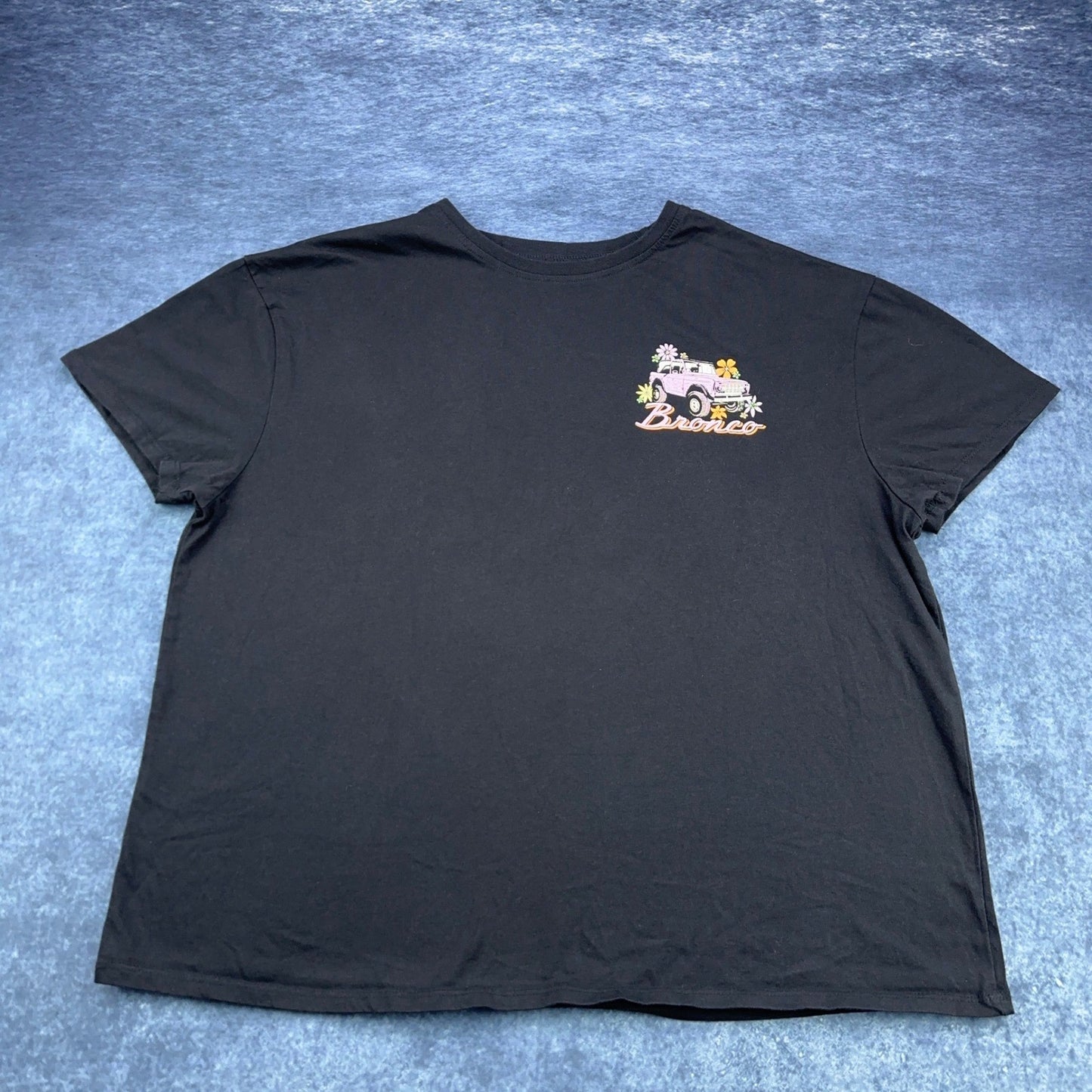 Ford Bronco Tee - Retro Floral Graphic Black by Ford