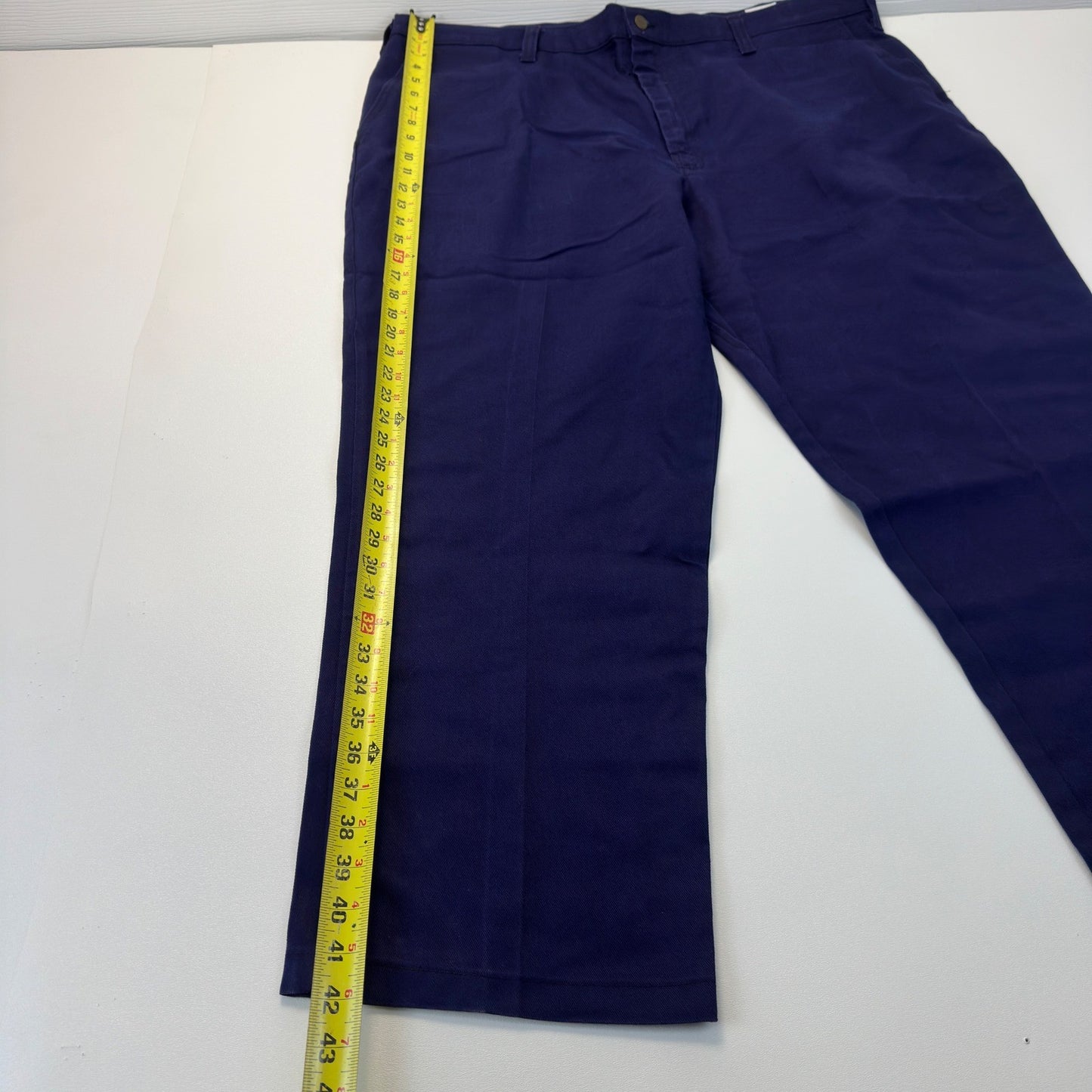 Workrite Mens Navy Blue Industrial Work Pants Cotton Twill 409ID95NB 44x42 by Workrite