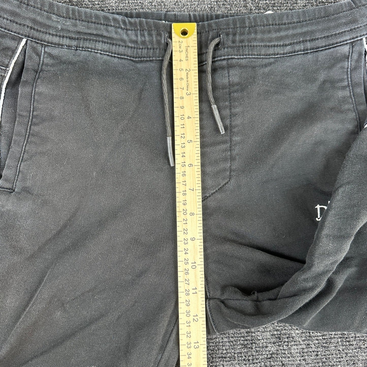Zara Man Black Tapered Joggers Side Piping Drawstring Waist Mens Size L MEX 32 by Zara