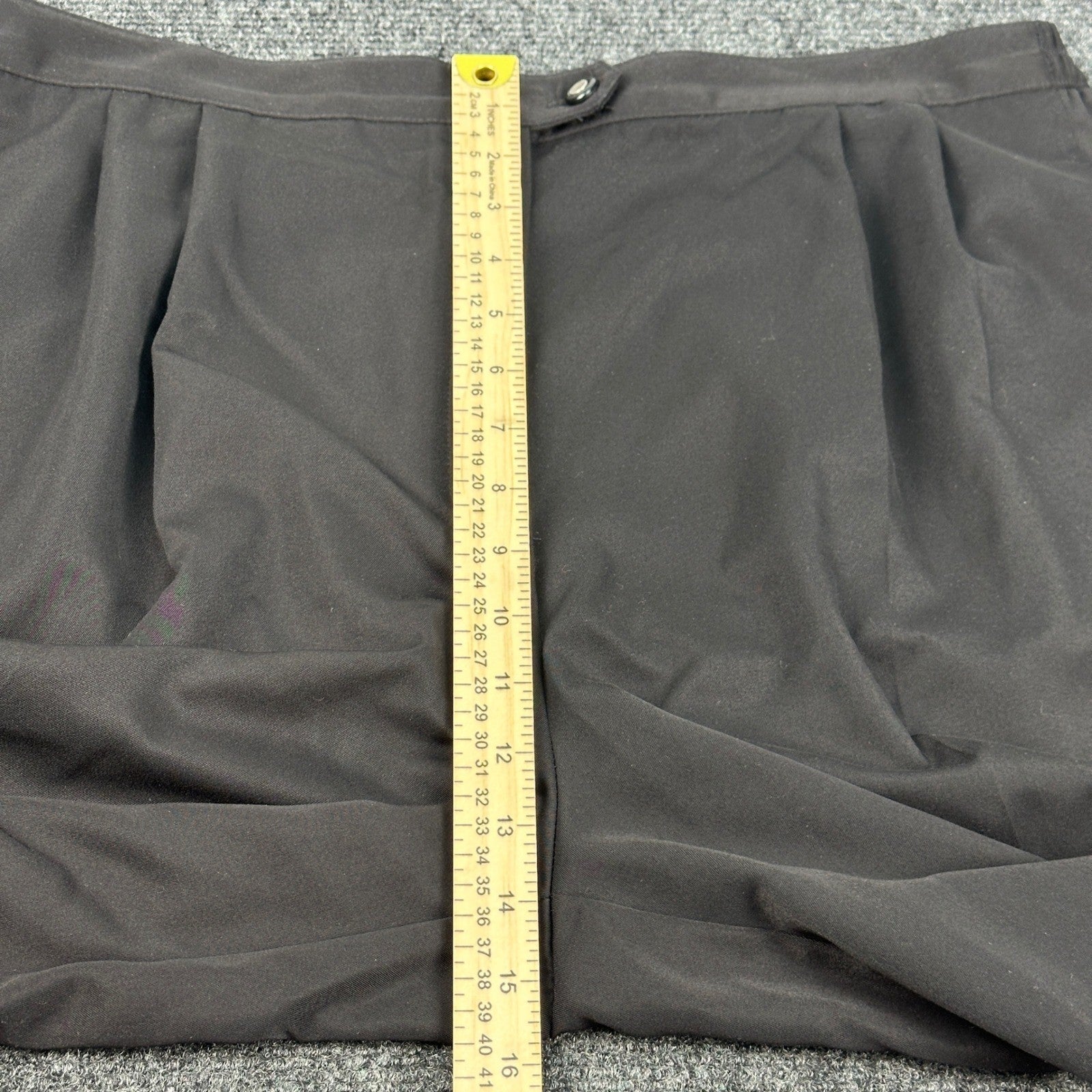 Coral Bay Golf Shorts Womens 20 Black Pleated High Rise Elastic Back Activewear by Coral Bay Golf