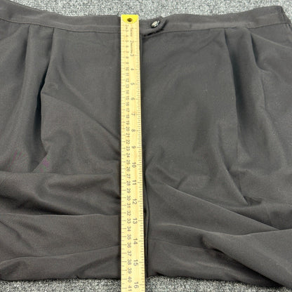 Coral Bay Golf Shorts Womens 20 Black Pleated High Rise Elastic Back Activewear by Coral Bay Golf