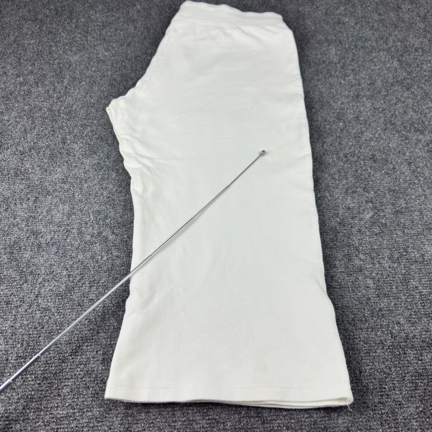Like An Angel White Capri Sweatpants Plus Size 2X Wide Leg Drawstring Joggers by Like An Angel
