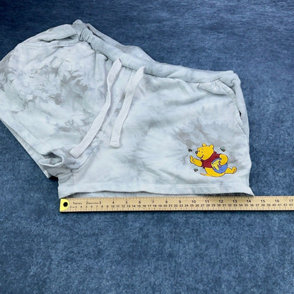 Disney Winnie the Pooh Tie Dye Loungewear Shorts Grey White XL RN71868 by Disney