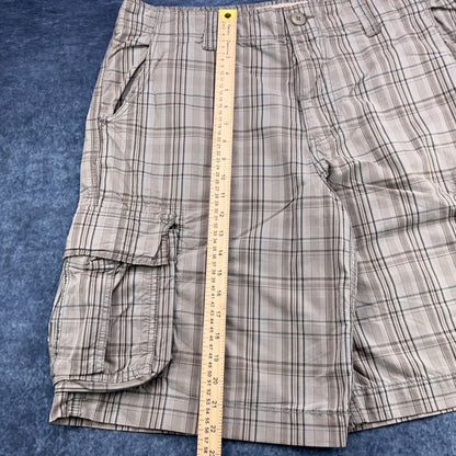 Mossimo Supply Co Mens Plaid Cargo Shorts Brown Tan Size 36 Relaxed Fit Utility by Mossimo Supply Co.