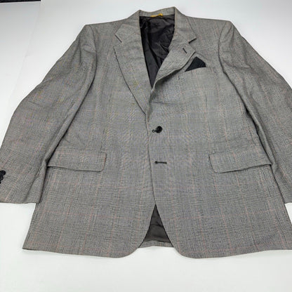 Sterling & Hunt Premier Edition Mens Grey Glen Plaid Worsted Wool Suit by Sterling & Hunt