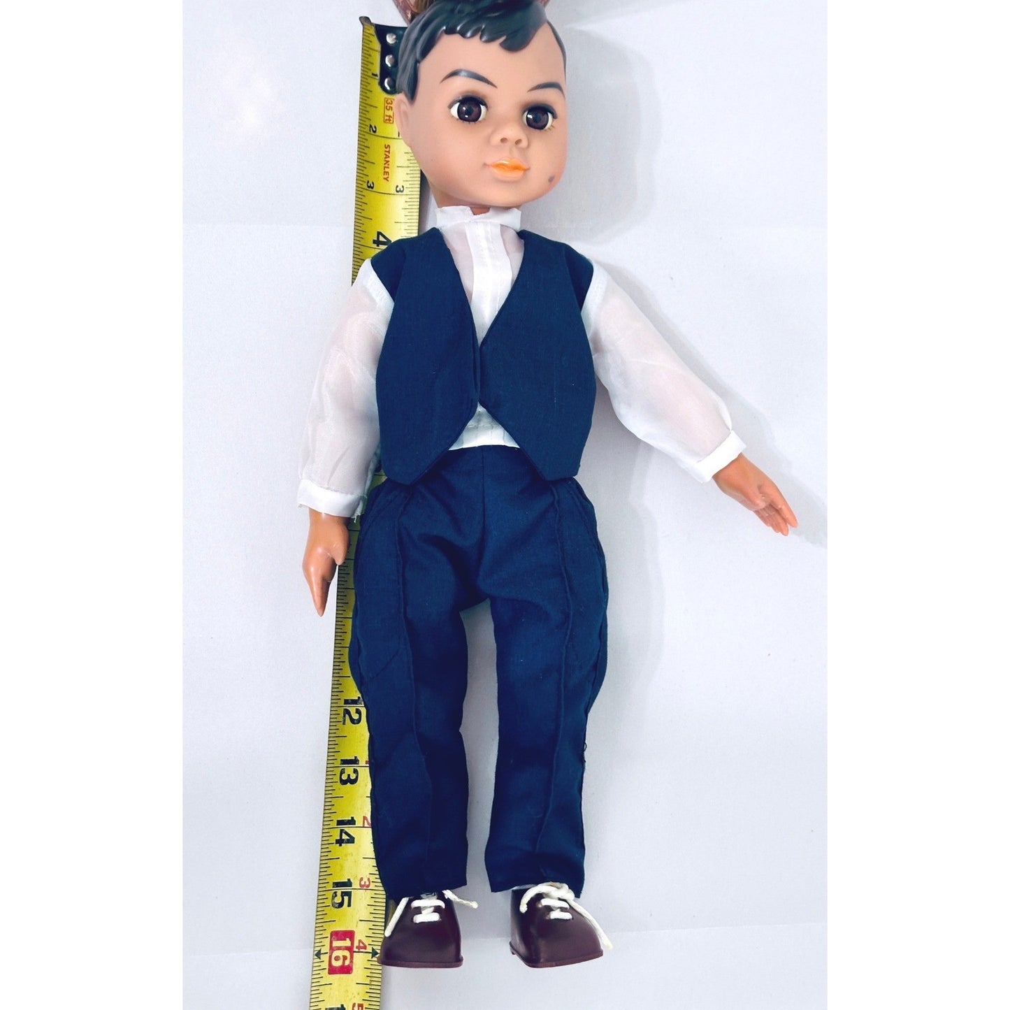 Vintage Dazl Boy Doll Formal Outfit, Blue Vest, 16" Collectible Play Doll by Dazl Dolls by Russ