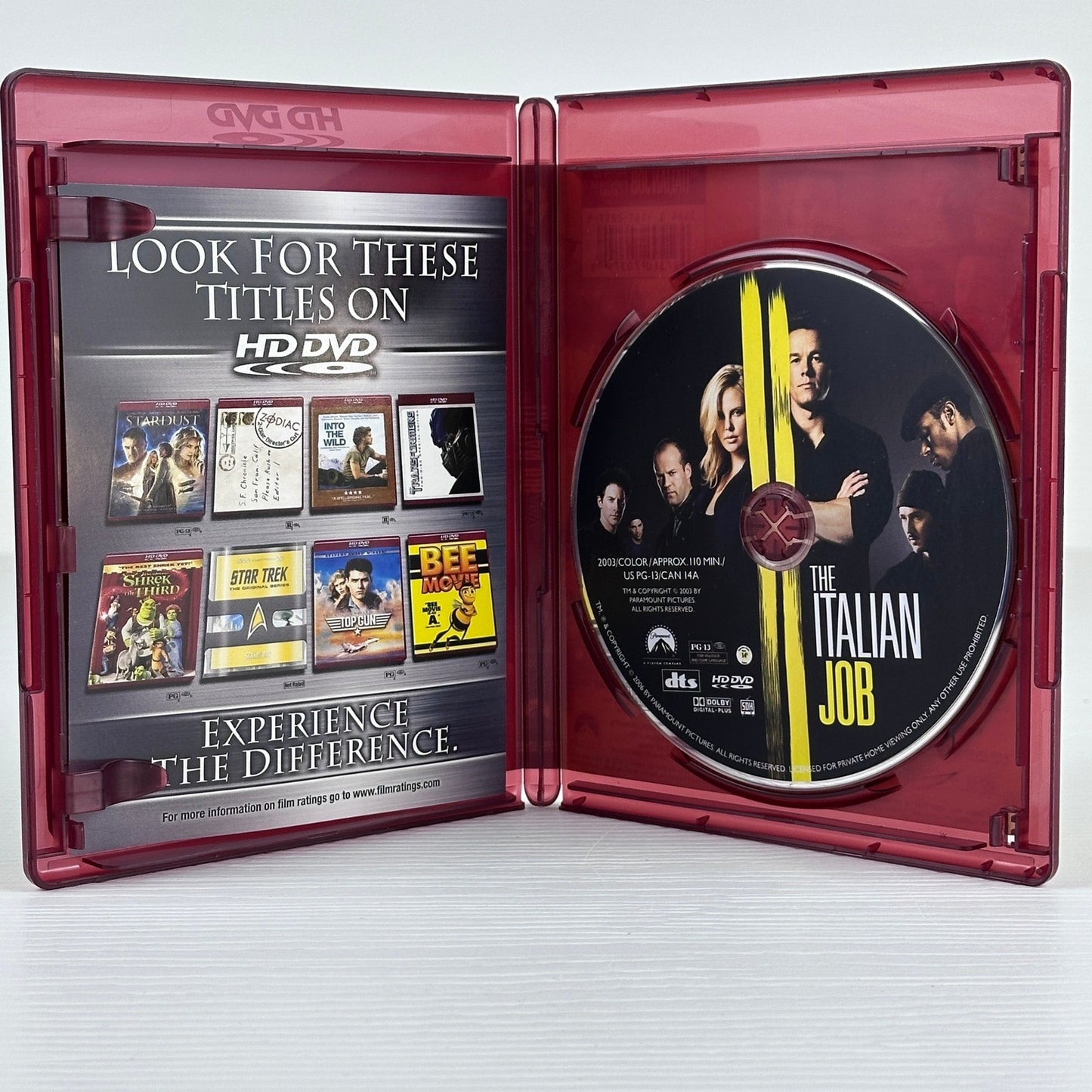 The Italian Job HD DVD 2003 Mark Wahlberg Charlize Theron Action Heist Movie by Buysaavy