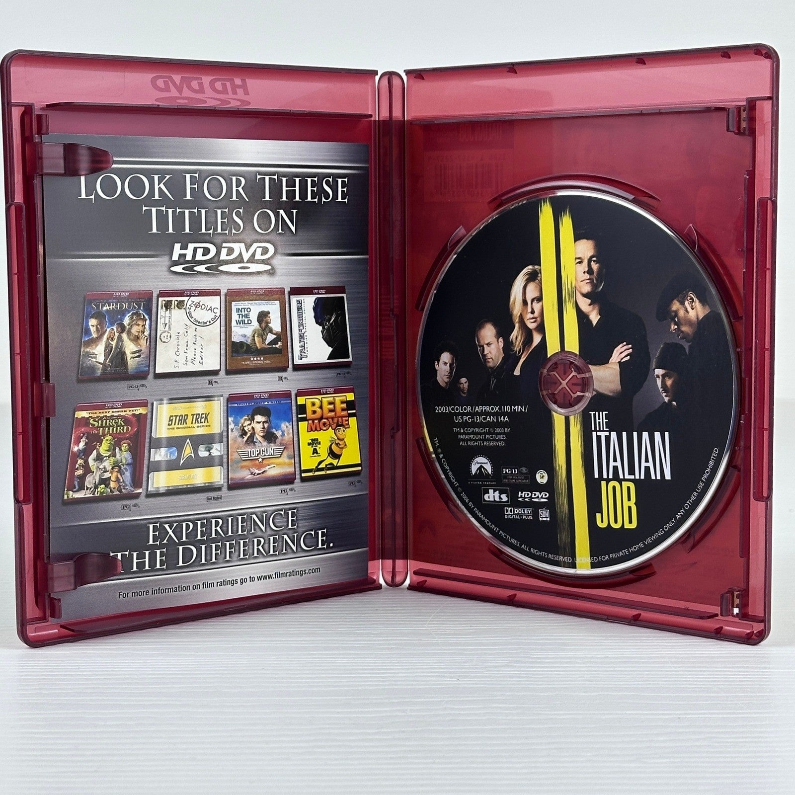 The Italian Job HD DVD 2003 Mark Wahlberg Charlize Theron Action Heist Movie by Buysaavy