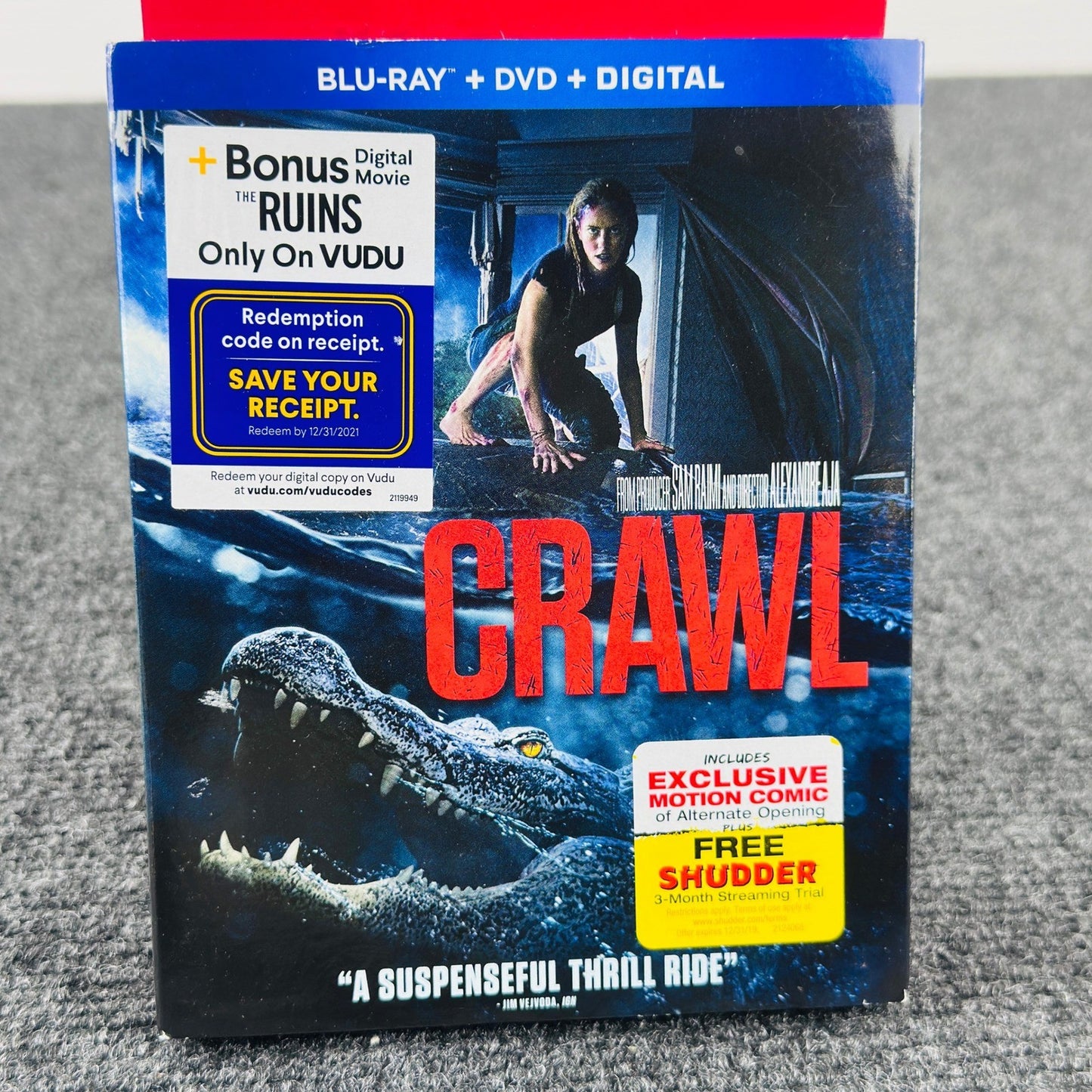 Crawl Blu-ray DVD Digital 2-Disc Set Horror Thriller Sam Raimi Alexandre Aja by Buysaavy