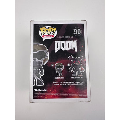 Funko Pop Games Doom Space Marine 90 Bethesda Vinyl Figure Collectible by Funko