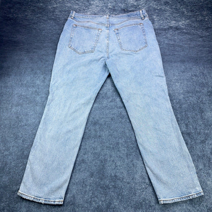 Abercrombie & Fitch 90s Slim Straight Ultra High Rise Jeans Light Wash 34 18s by Abercrombie & Fitch