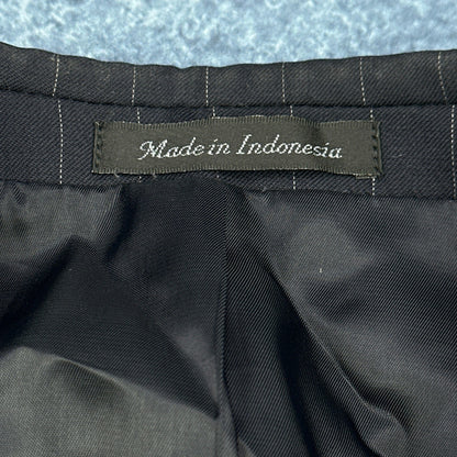 Lauren Ralph Lauren Mens 44R Black Pinstripe 100% Wool 2-Piece Suit Pleated by Lauren Ralph Lauren
