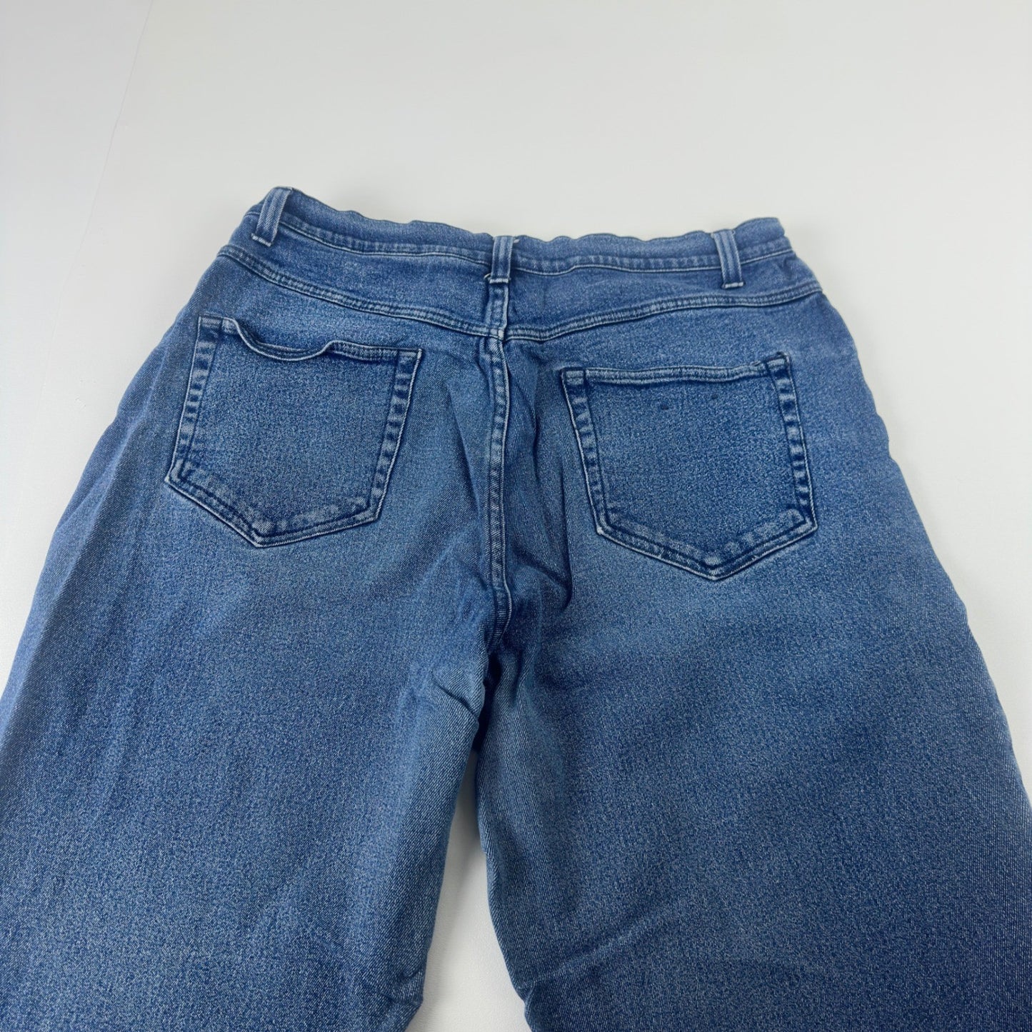 Cherokee Brand Woman Stretch Jeans 16WA Medium Wash Blue Straight Leg Denim by Cherokee Brand