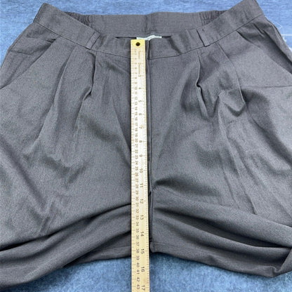 Tribeca Studio Women Gray Pleated Tapered Dress Pants 18WP Made in USA 95761207 by Tribeca Studio