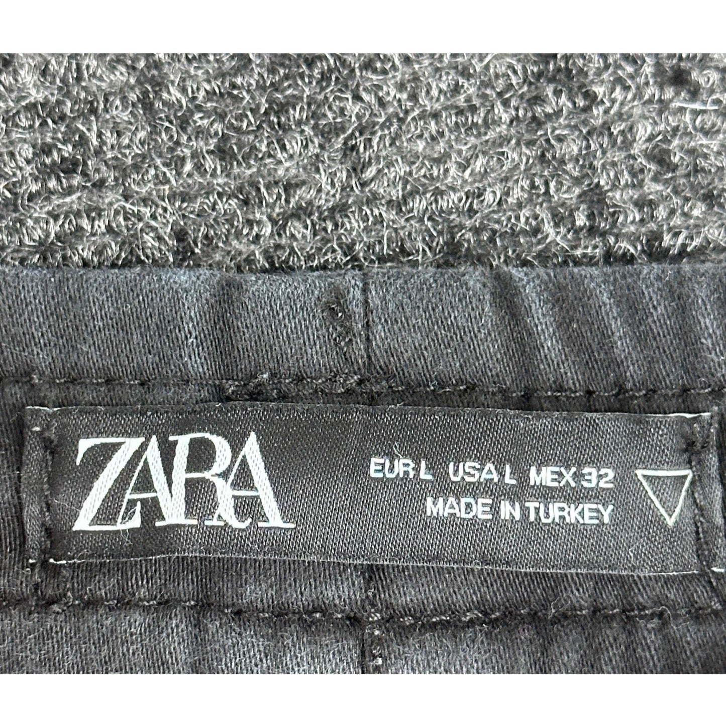 Zara Man Black Tapered Joggers Side Piping Drawstring Waist Mens Size L MEX 32 by Zara