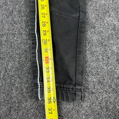 Zara Man Black Tapered Joggers Side Piping Drawstring Waist Mens Size L MEX 32 by Zara