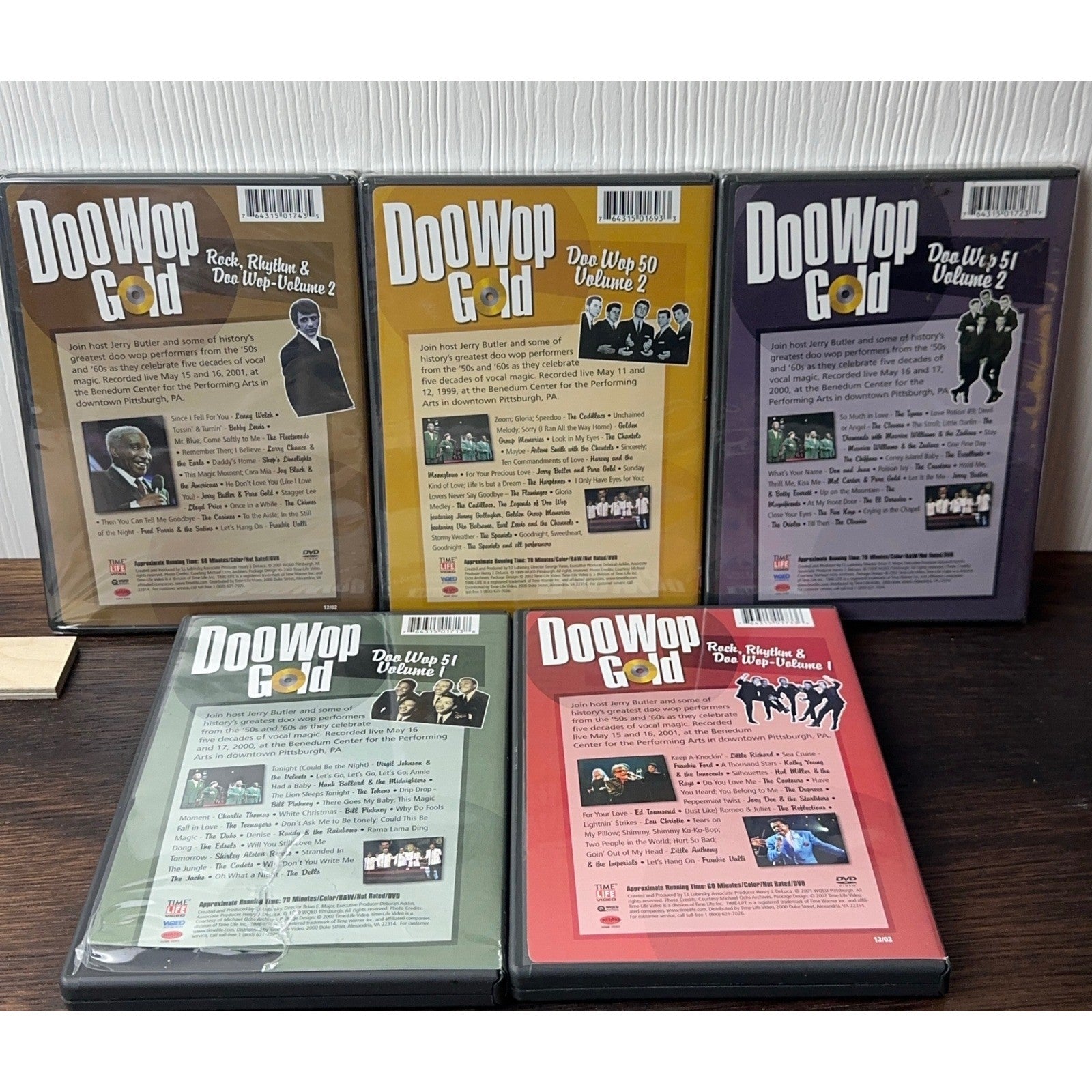 Time Life Doo Wop Gold 5 DVD Set Rock Rhythm 50 51 Volumes 1 2 Live Performances by Buysaavy