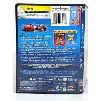 Disney Pixar Cars 2 DVD Animated Movie Lightning McQueen Mater 106709 G-Rated by Buysaavy