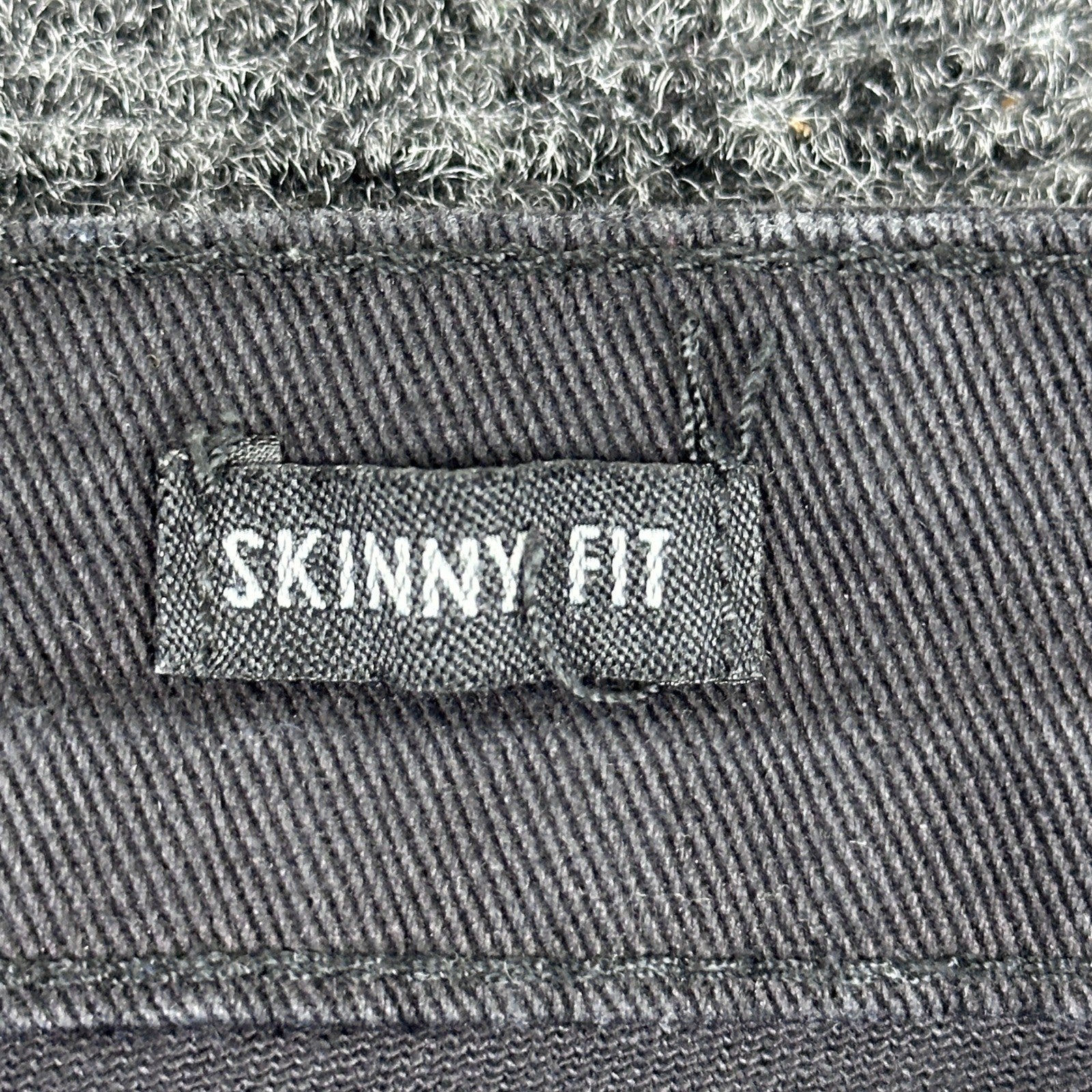 Waimea Mens Skinny Fit Jeans Black Faded Knee Zipper Denim Pants Size 36 by Waimea