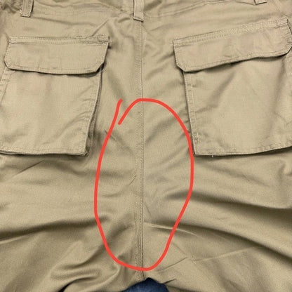 Roadblock Mens Cargo Shorts Khaki Tan Size 36 Multi Pocket Utility Casual Cotton by Roadblock