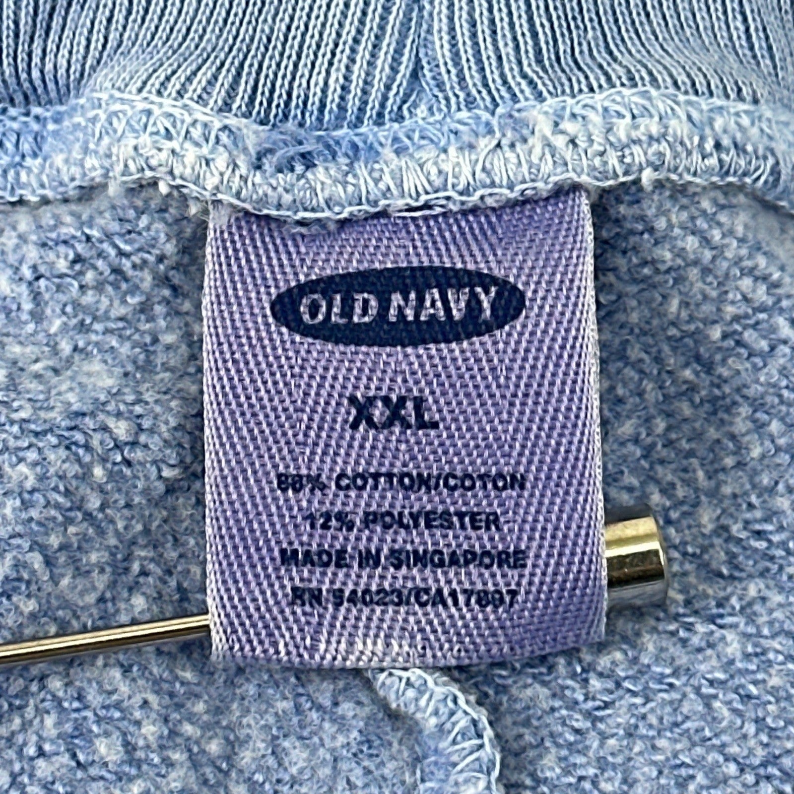 Old Navy Womens XXL Periwinkle Blue Cargo Sweatpants Wide Leg Raw Hem Drawstring by Old Navy