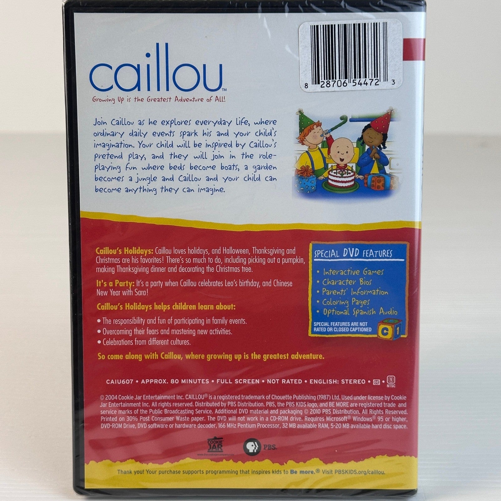 Caillou's Holidays DVD PBS Kids 8 Adventures Christmas Halloween CAIU607 New by Buysaavy