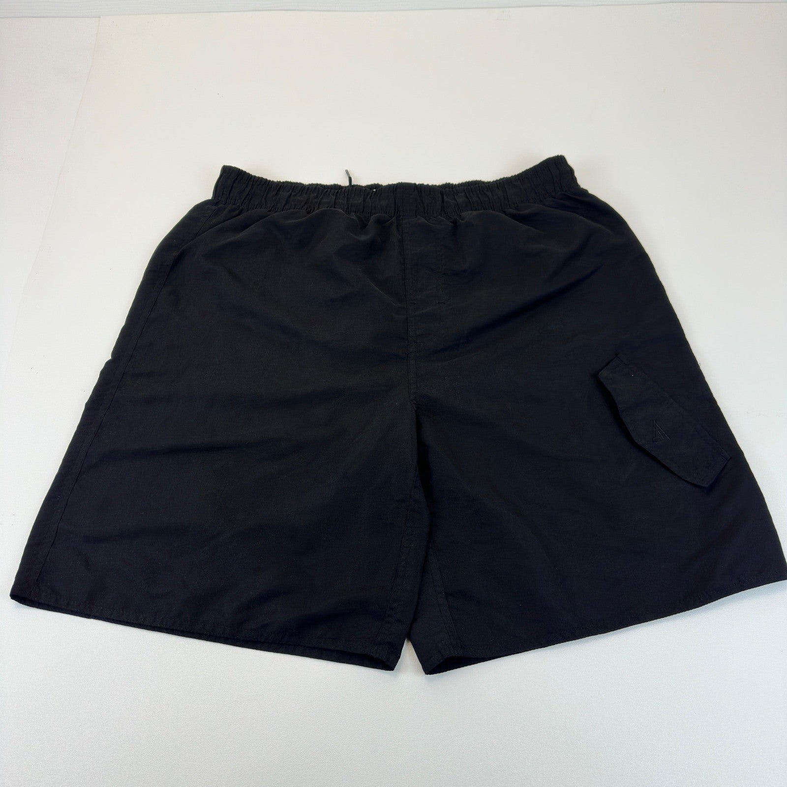 Island Joe Mens XL Swim Trunks Black Cargo Board Shorts Mesh Lined Drawstring by Island Joe