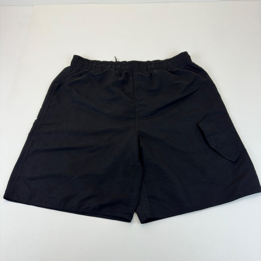 Island Joe Mens XL Swim Trunks Black Cargo Board Shorts Mesh Lined Drawstring by Island Joe