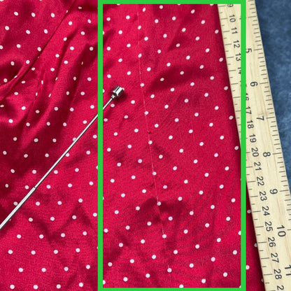 Gilligan O'Malley Womens XL Red Polka Dot Satin Pajama Set Button Up Wide Leg by Gilligan & O'Malley