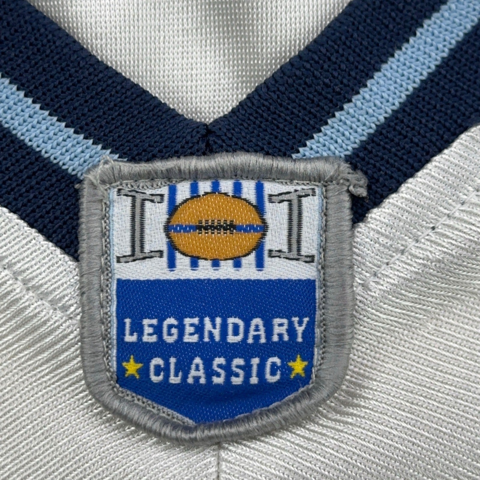 Legendary Classic Football Jersey XL Blue White Number 28 Mesh Athletic Shirt by Legendary Classic