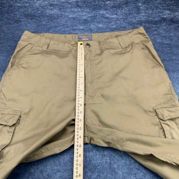 Roadblock Mens Cargo Shorts Khaki Tan Size 36 Multi Pocket Utility Casual Cotton by Roadblock
