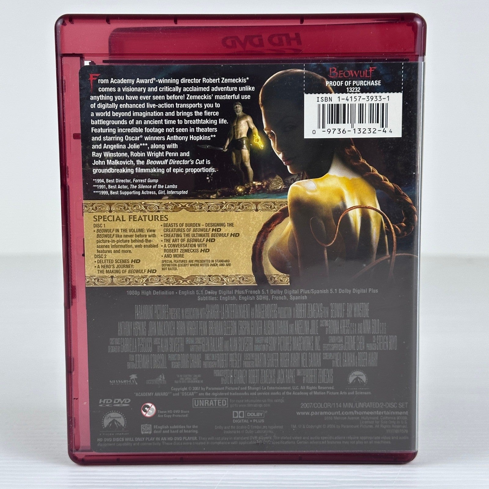 Beowulf Director's Cut HD DVD 2-Disc Set Robert Zemeckis Unrated 2007 1323244 by Buysaavy