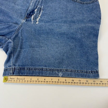Riders by Lee Vintage Denim Shorts Medium Wash High Rise 18W M Distressed by Riders by Lee