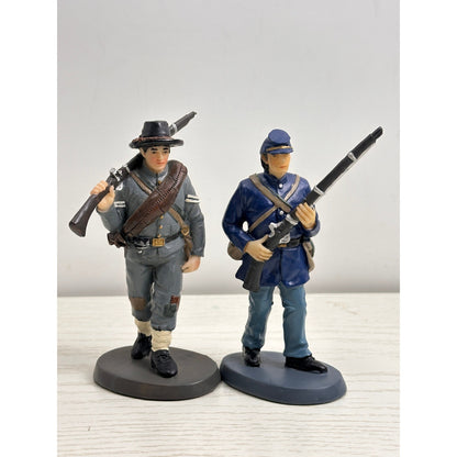 Civil War Soldier Figurines Set of 2 Historical Gettysburg Souvenir Decor by Americana Souvenirs
