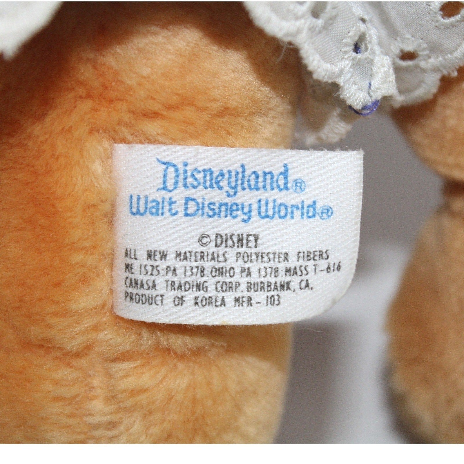 18 Inch Rare Molly Cunningham Disney Plush Toy TaleSpin Character With Pink Shirt And Purple Overalls by Disney