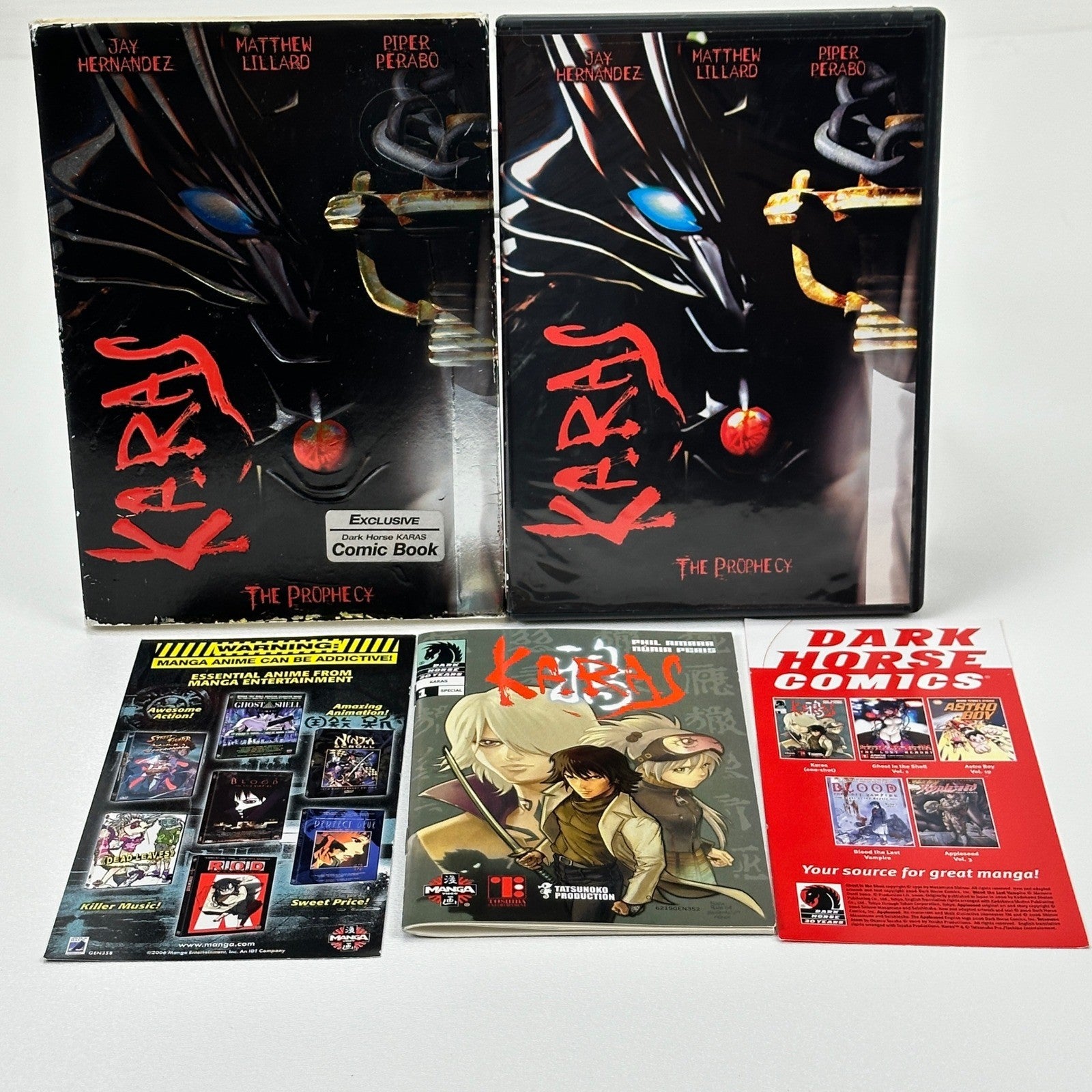 Karas The Prophecy DVD Manga Entertainment Dark Horse Comic Special Edition Slip by Buysaavy