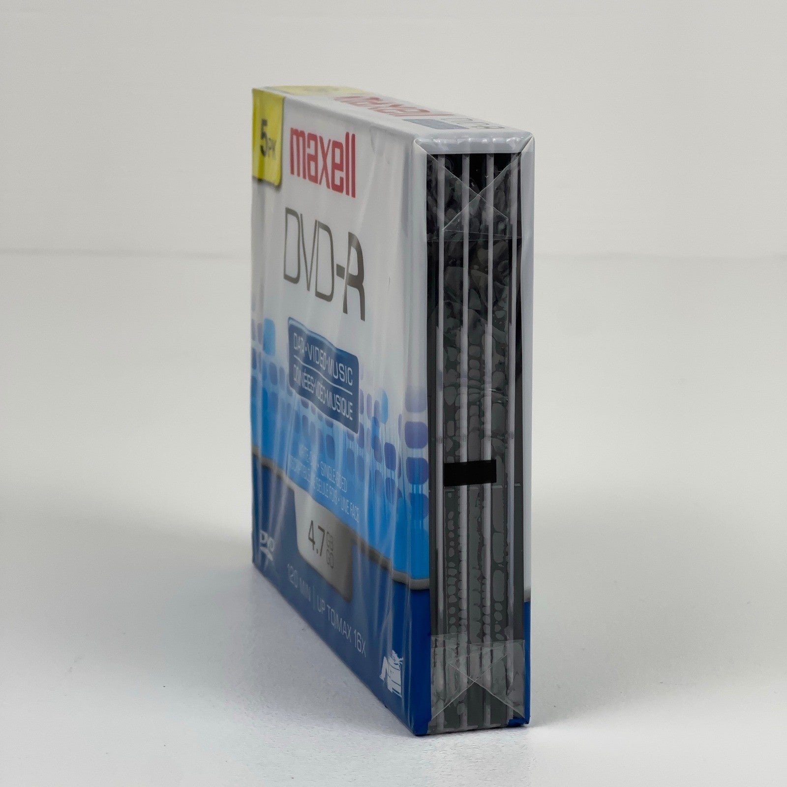 Maxell DVD-R 5-Pack 4.7GB 120 Min 16X Blank Media Discs Slim Cases 62590 by Maxell