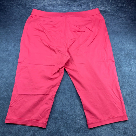 Sag Harbor Stretch Woman Pink Capri Pants Plus Size 24W Cropped Trousers by Sag Harbor