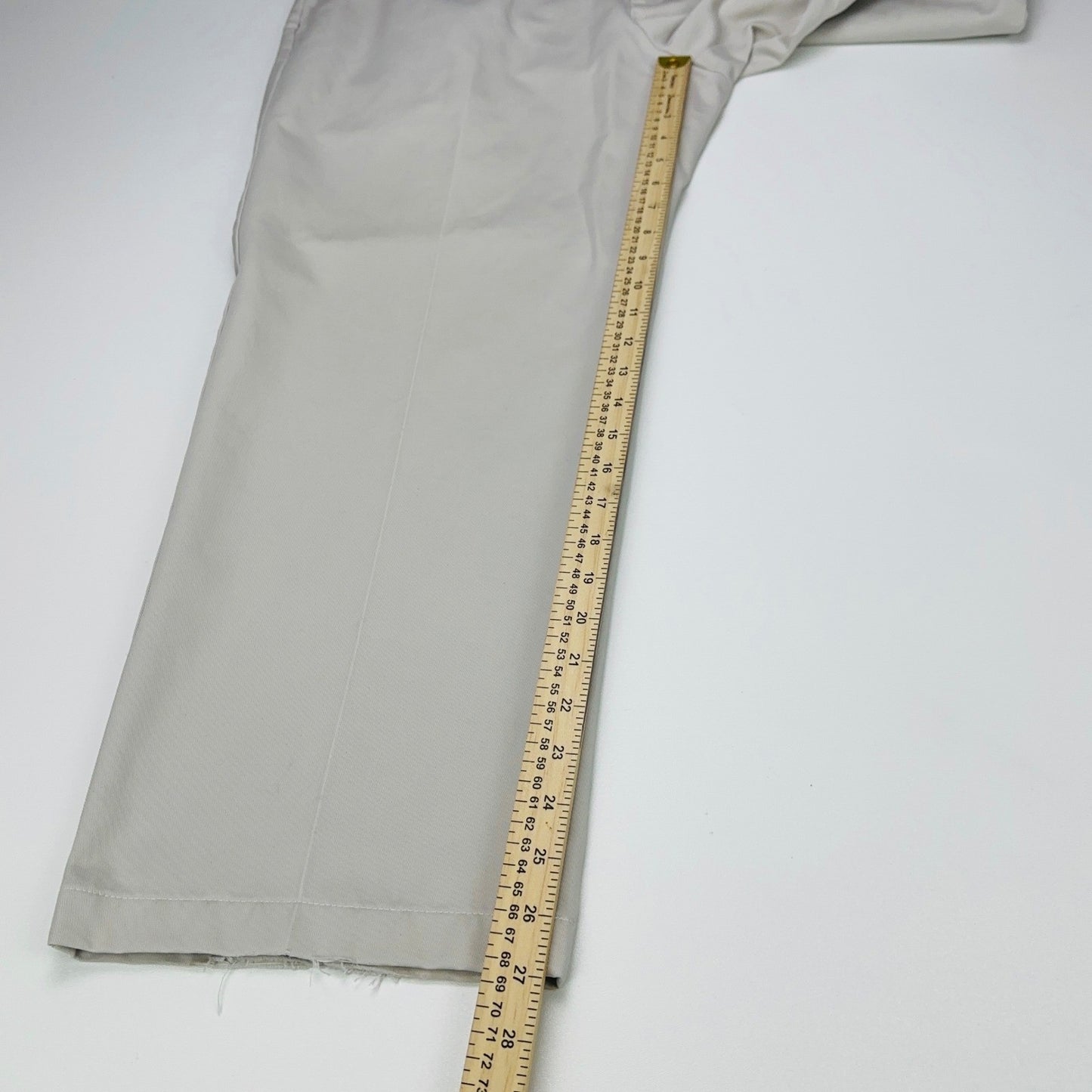 Haggar Mens Khaki Chino Pants Beige Flat Front 100% Cotton 38x29 by Haggar