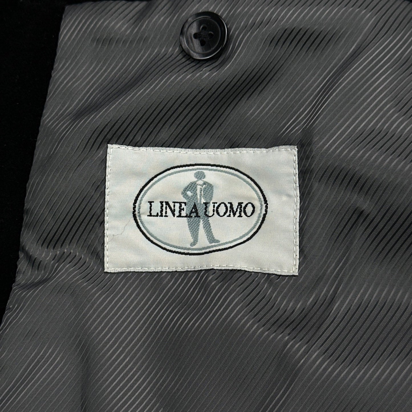 Linea Uomo Mens Black Velvet Blazer 3 Button Sport Coat Jacket 46 REG Cotton by Linea Uomo
