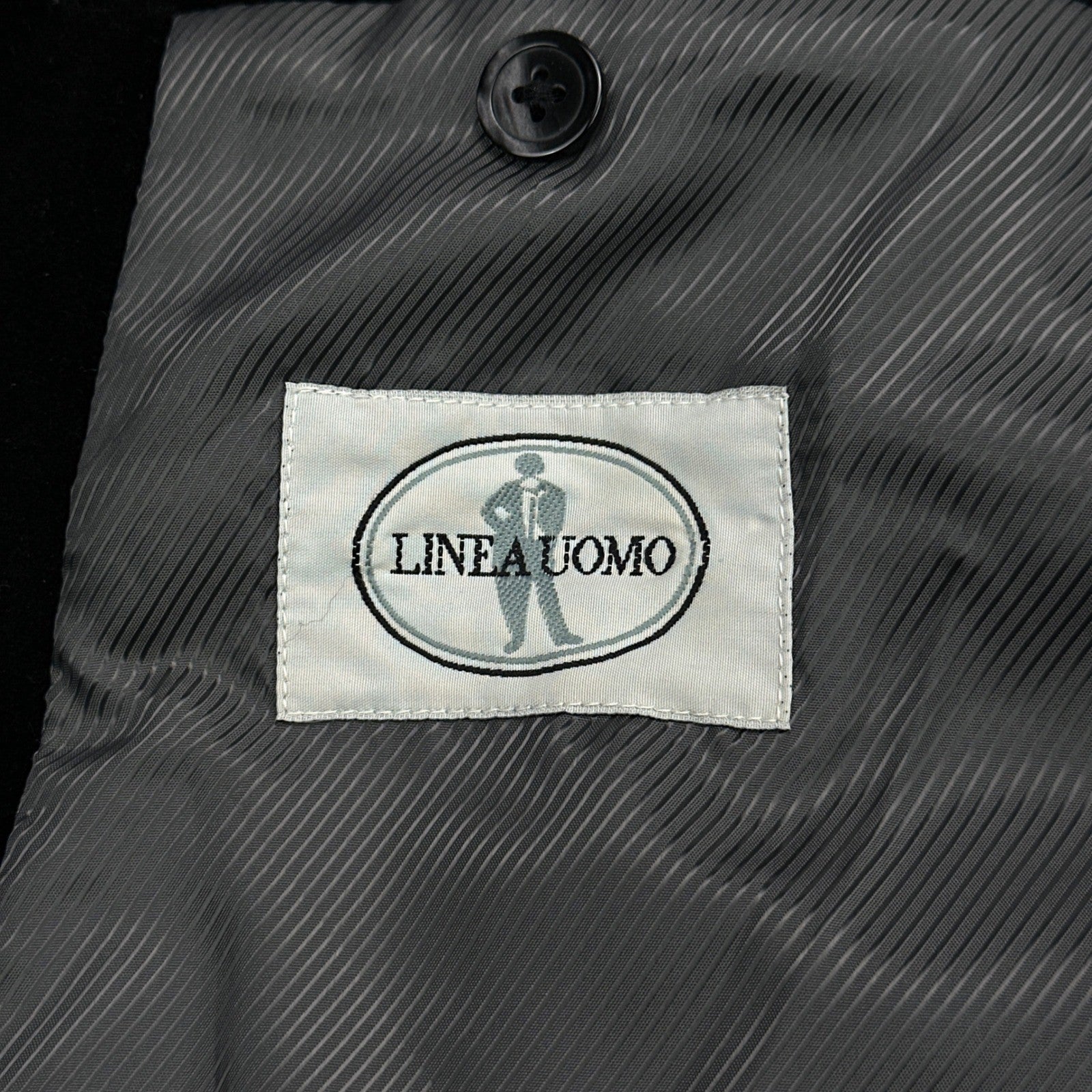 Linea Uomo Mens Black Velvet Blazer 3 Button Sport Coat Jacket 46 REG Cotton by Linea Uomo